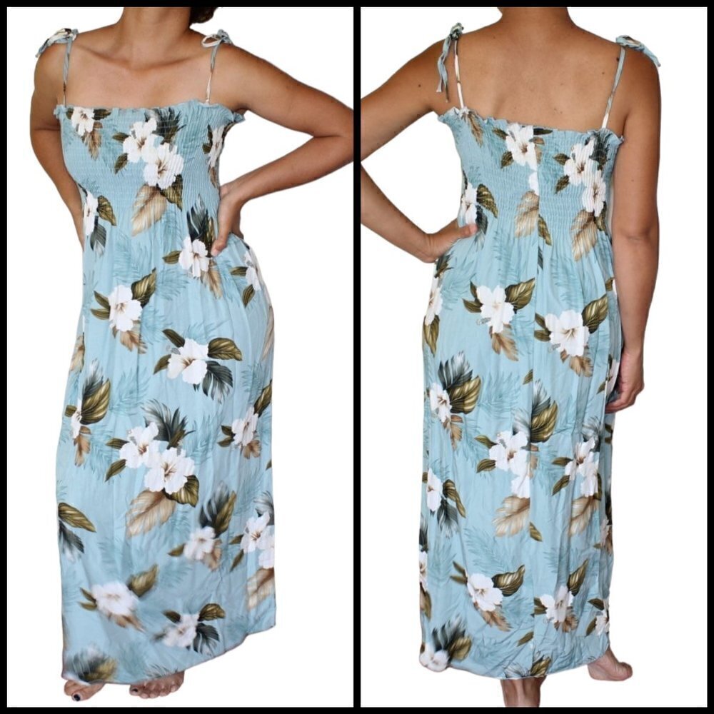 Royal Hawaiian Creations floral tropical Dress One Size hibiscus flowers Aloha